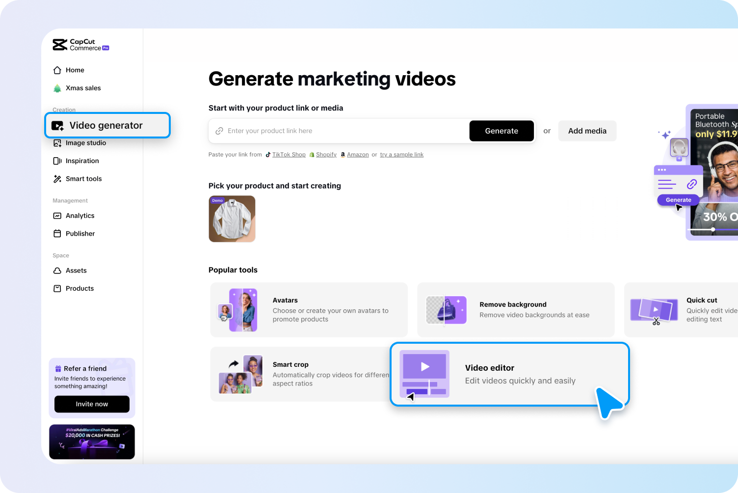 Abre el editor de video